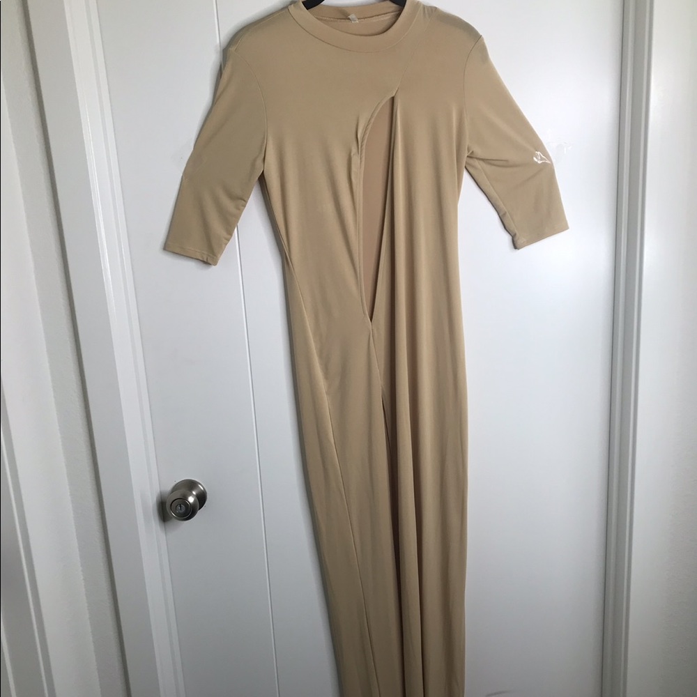 Peep long maxi dress